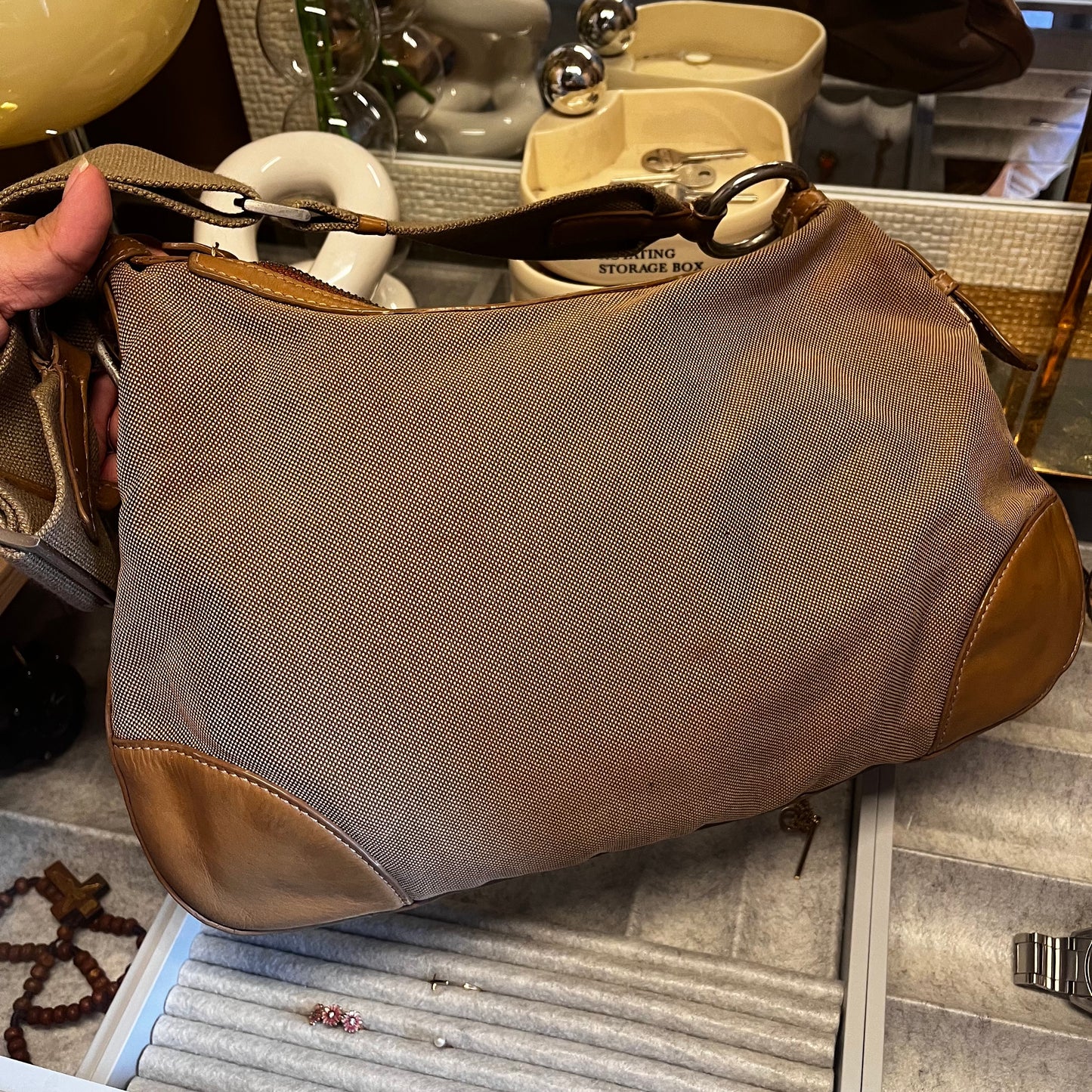 Prada Canvas Baguette