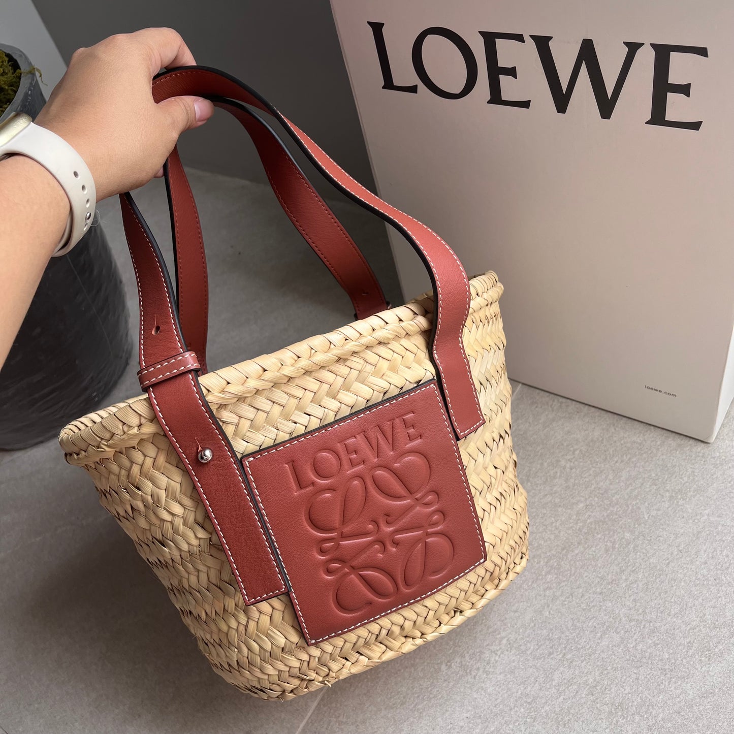 Loewe Raffia Basket Tote