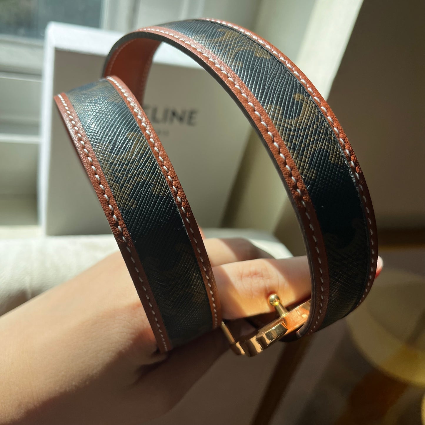 Celine Triomphe Belt Monogram