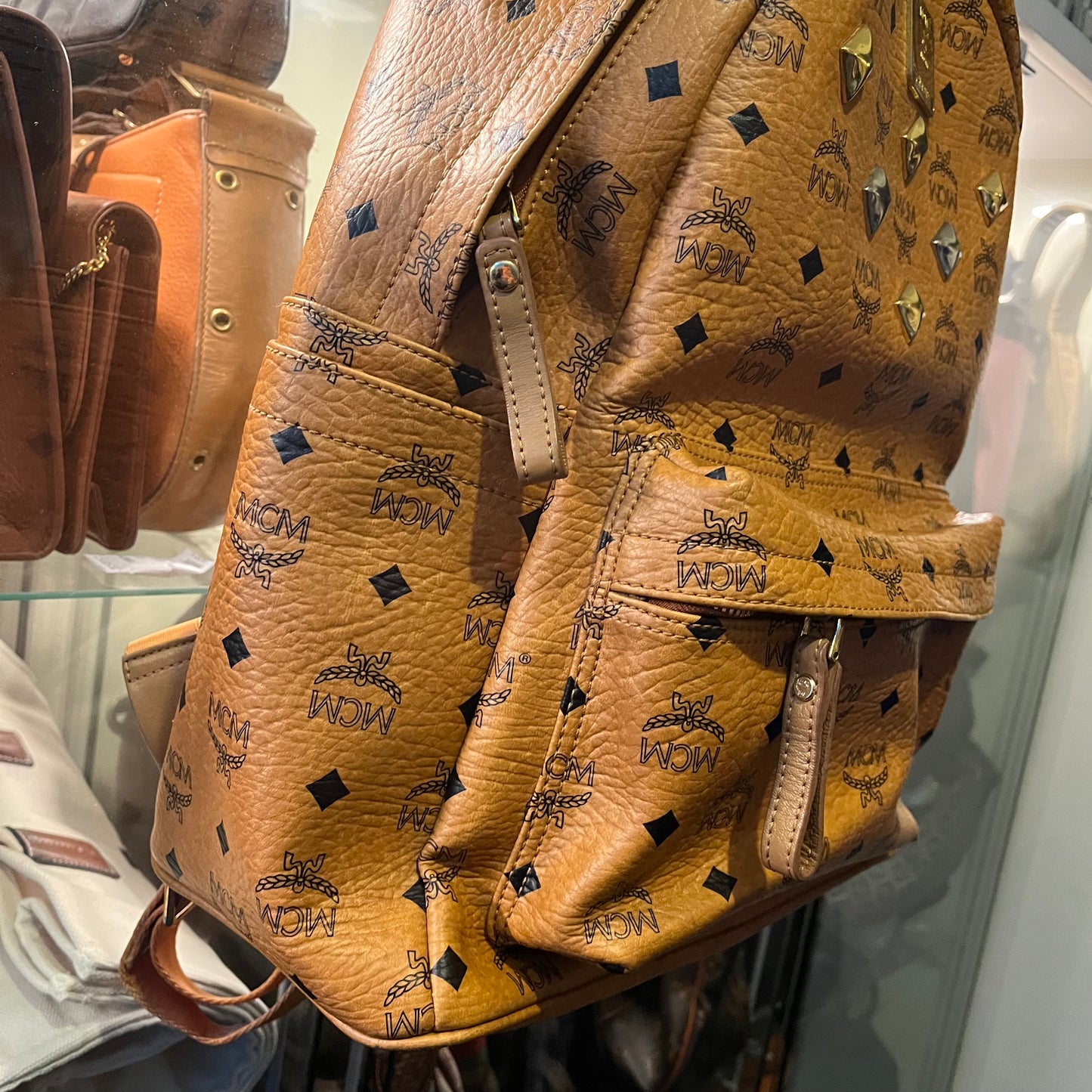 MCM Studded Backpack