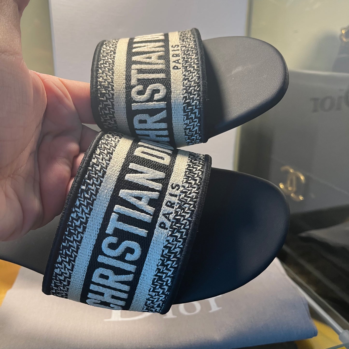 Christian Dior Dway Black Flats 37