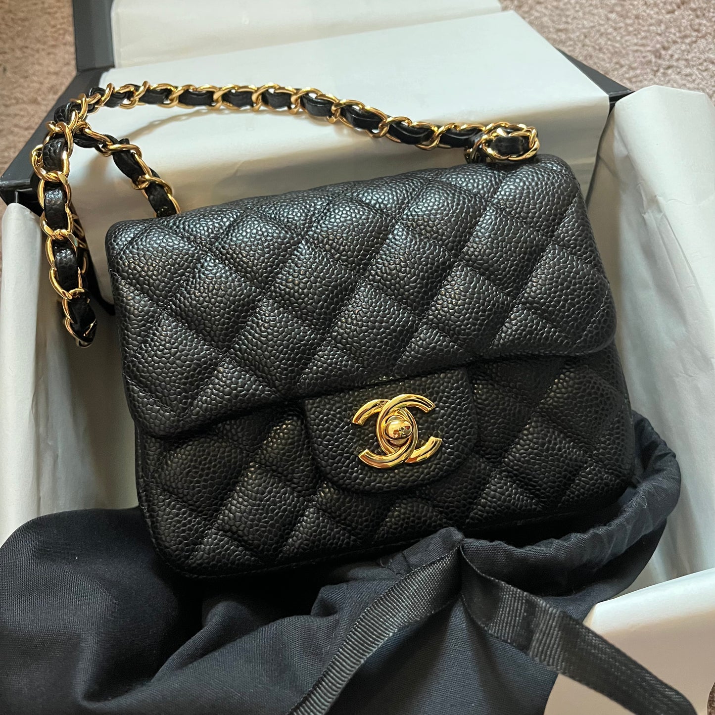 Chanel Mini Flap Caviar GHW