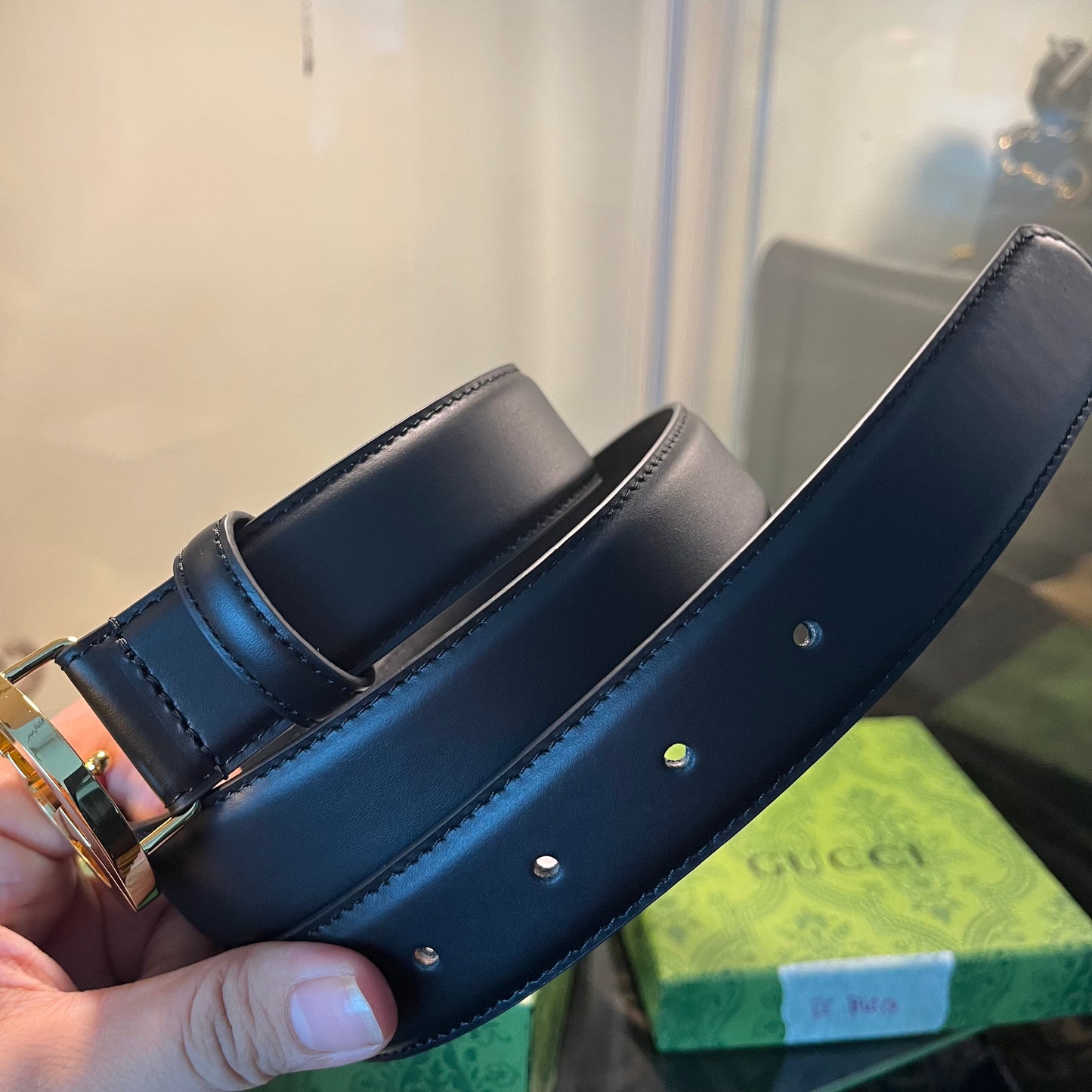 Gucci Equestrian GG Logo Belt Black