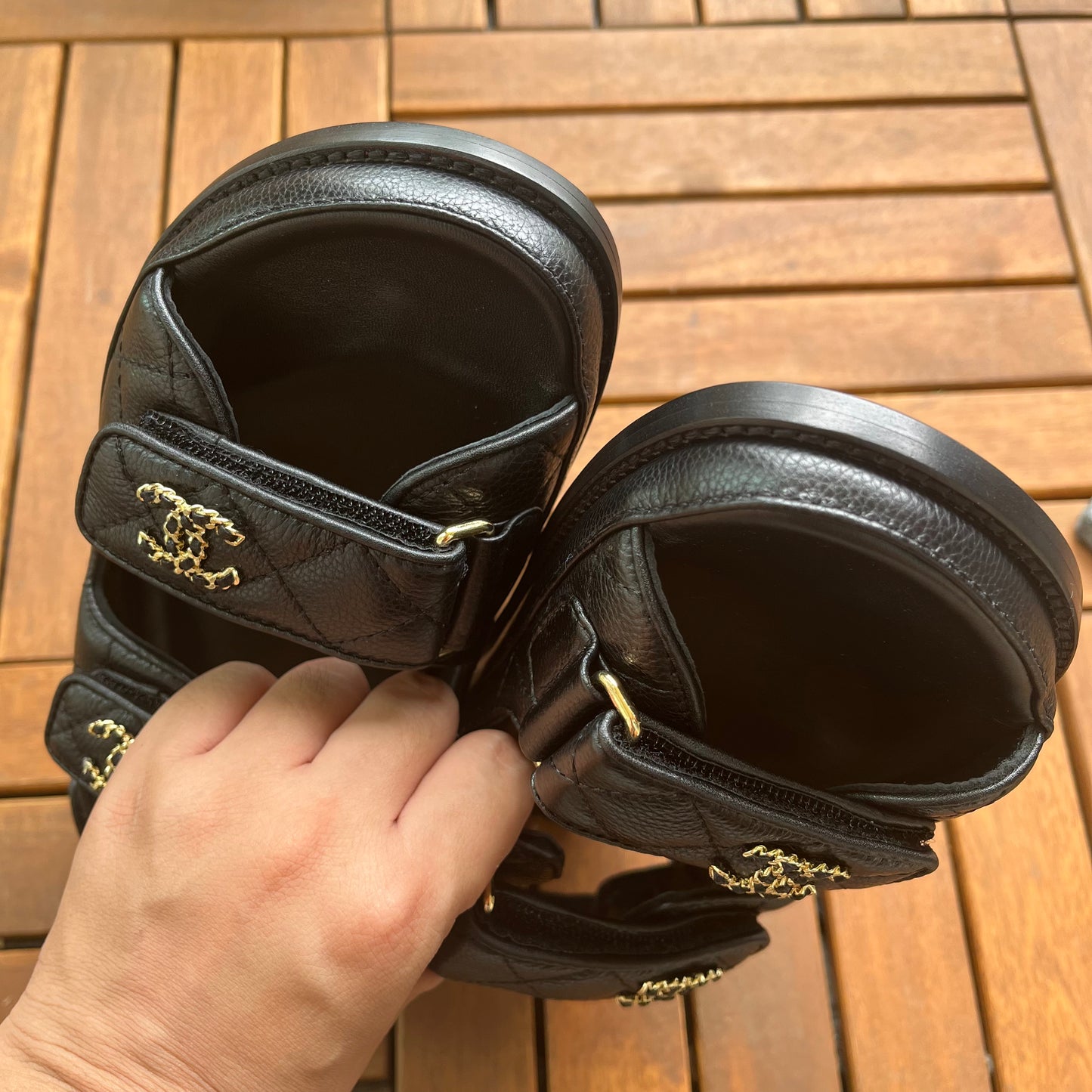 Chanel Quilted Dad Sandals 38