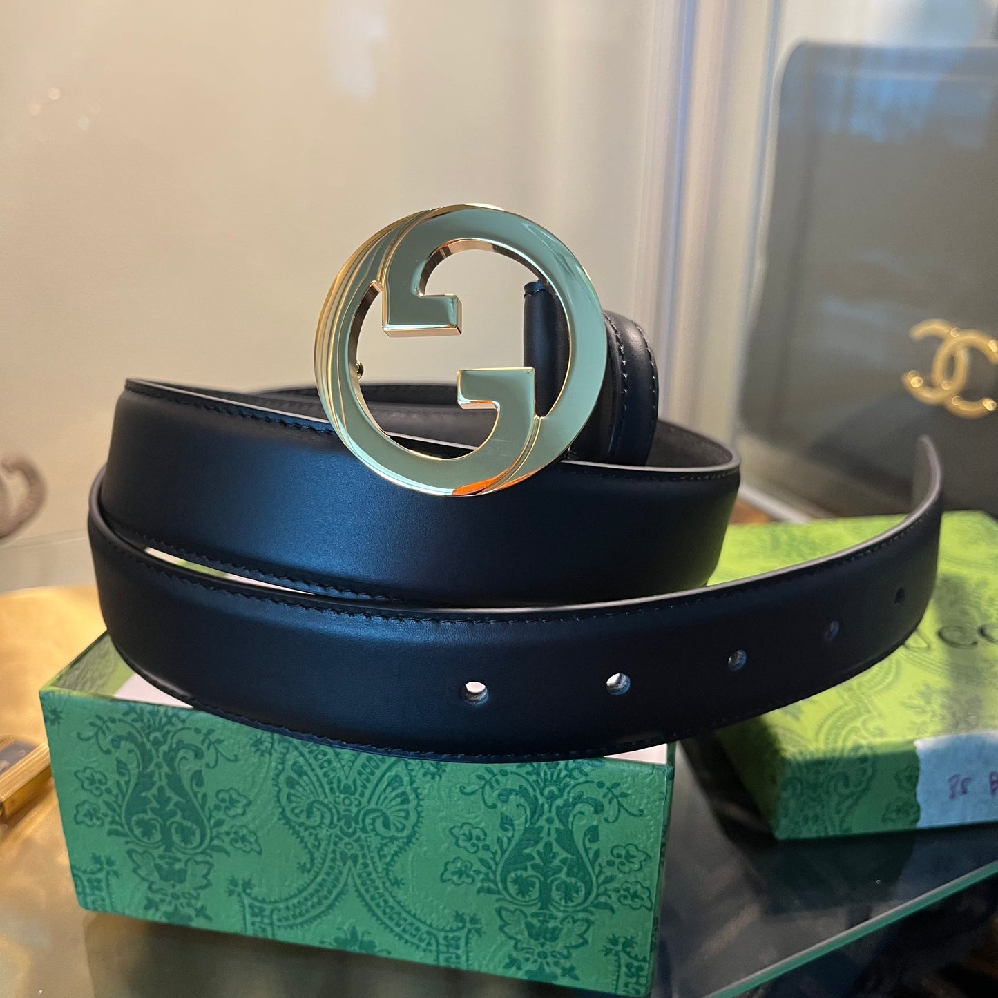 Gucci Equestrian GG Logo Belt Black