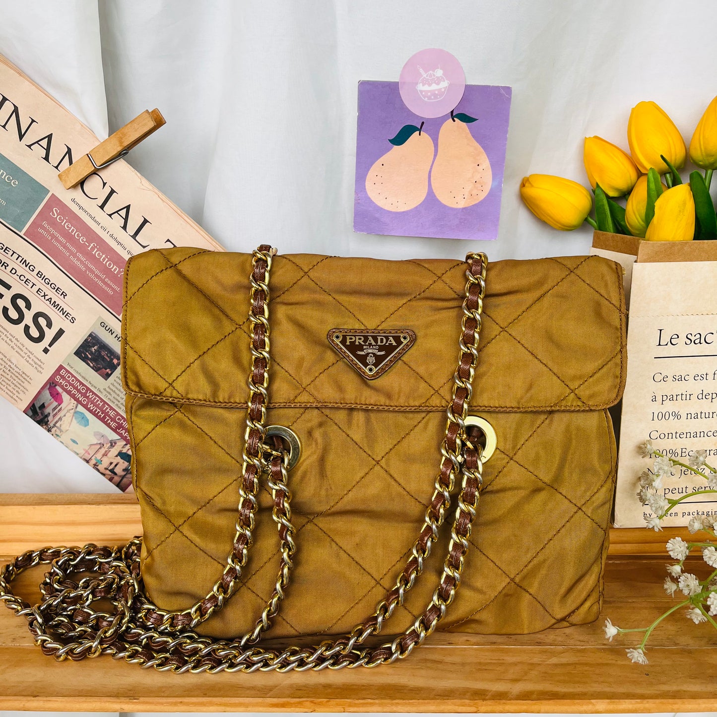 Pr@da Chain Crossbody