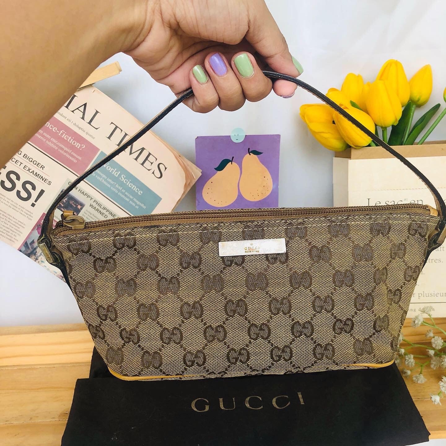 Gucci Canvas Baguette