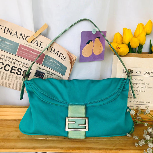 Fendi Teal Baguette