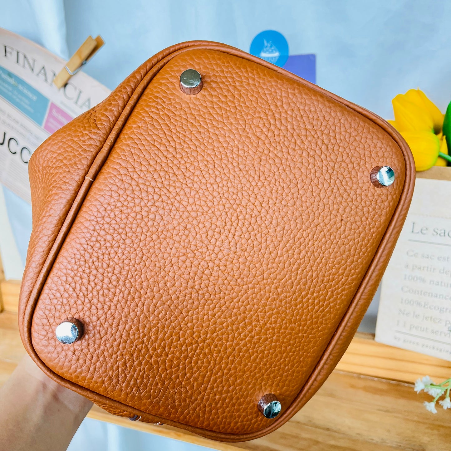 Picotin Leather Handbag