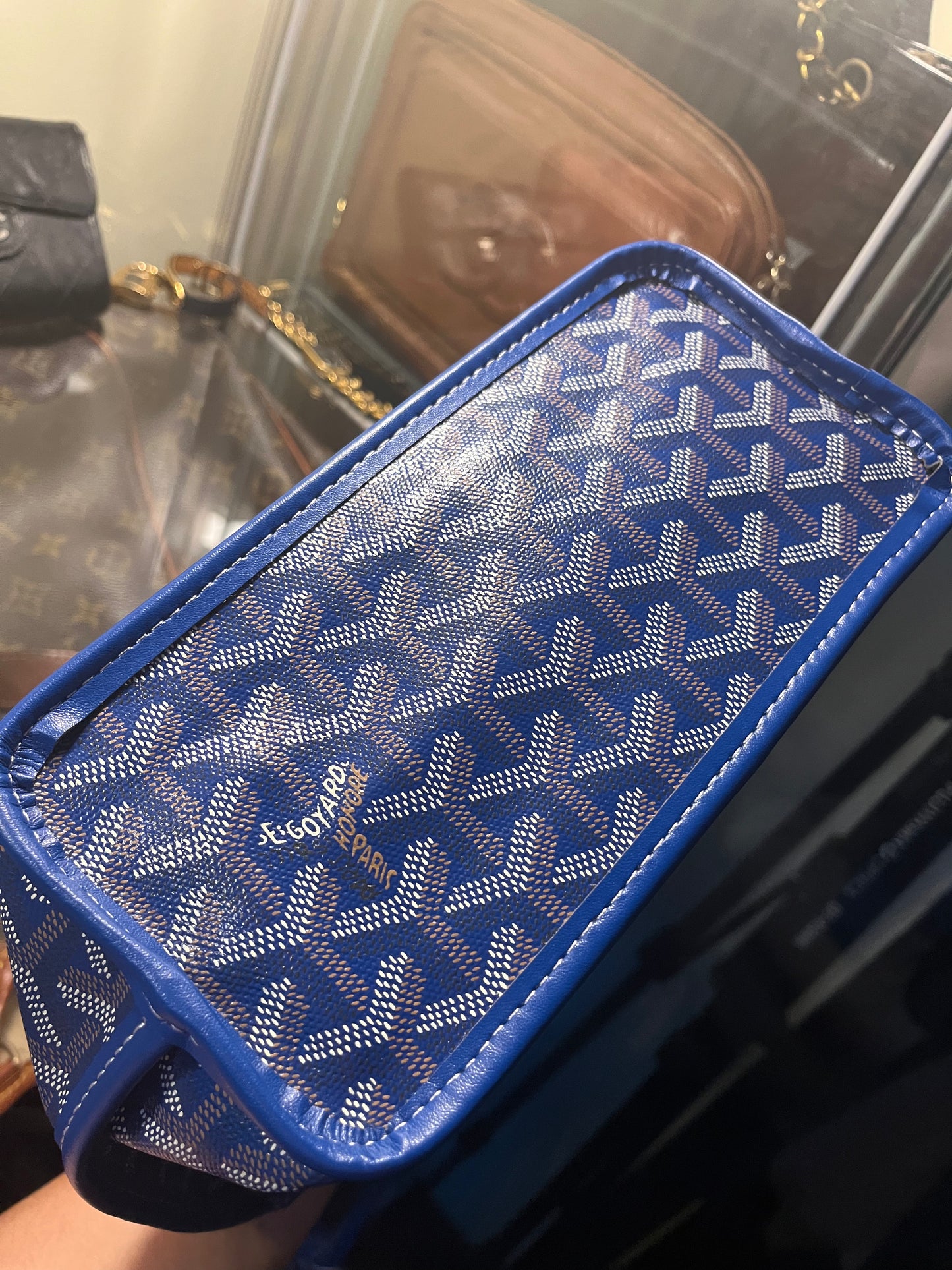 Goyard Anjou Reversible Mini Tote Blue