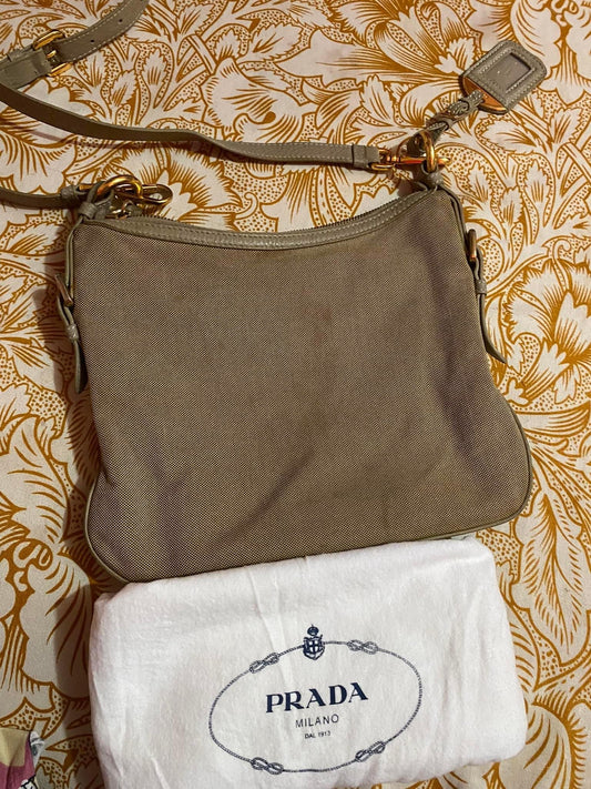 Prada Canvas Jacquard Crossbody