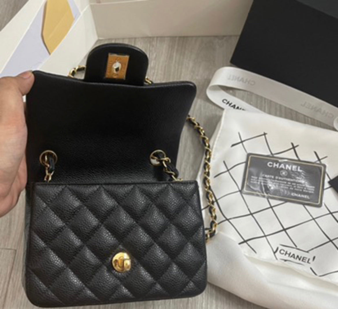 Chanel Mini Flap Caviar GHW