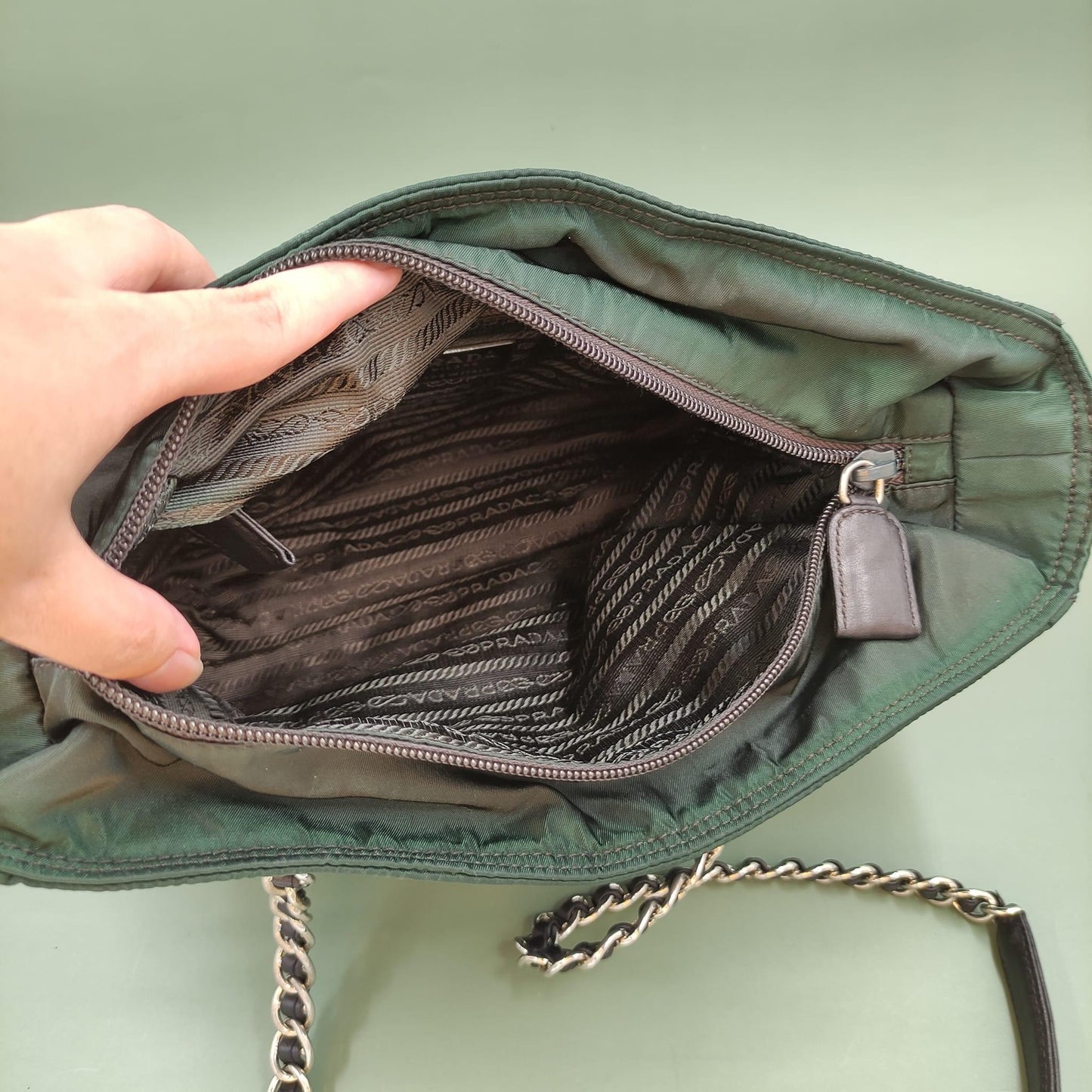 Pr@da Chain Army Green