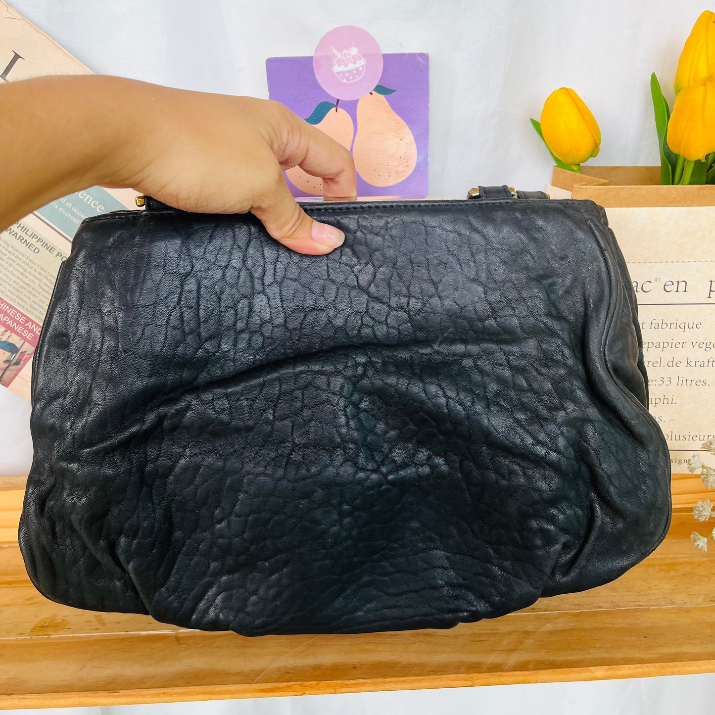 F3ndi Chain Leather Bag