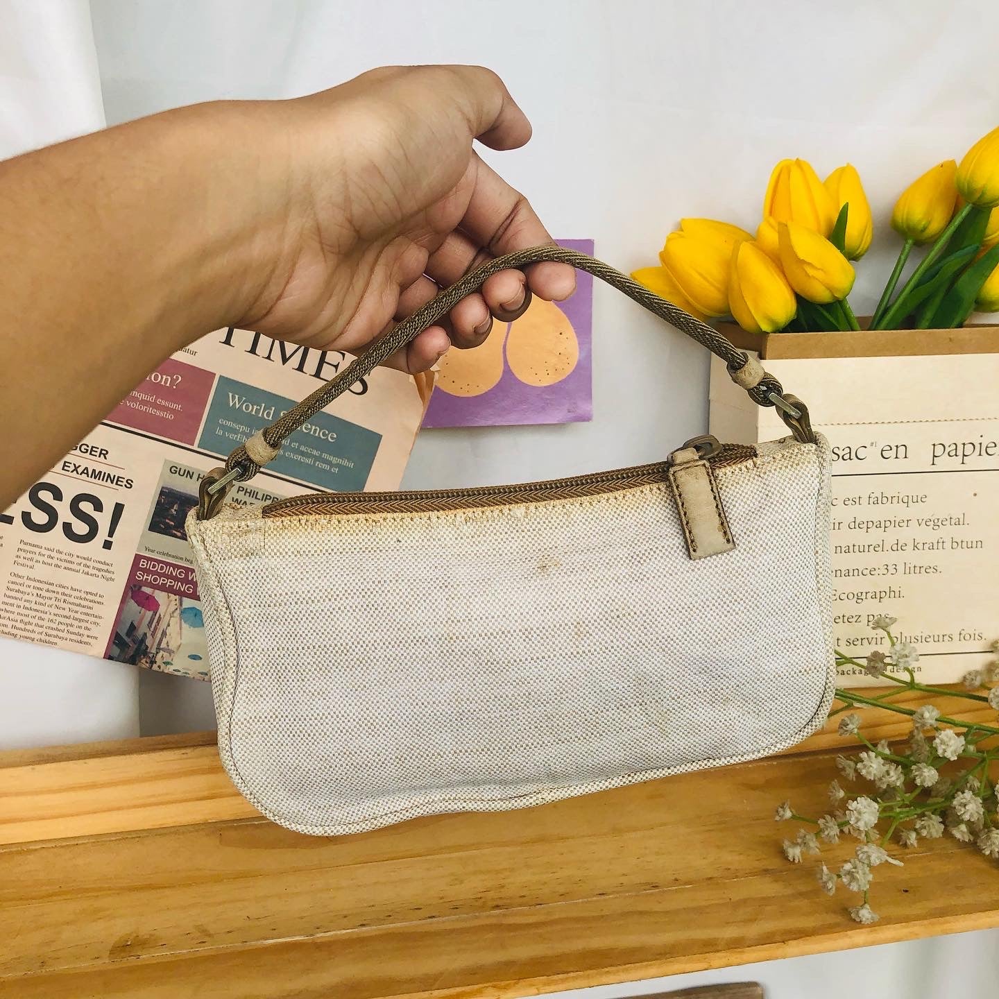 Vintage Mini Pr@da Baguette