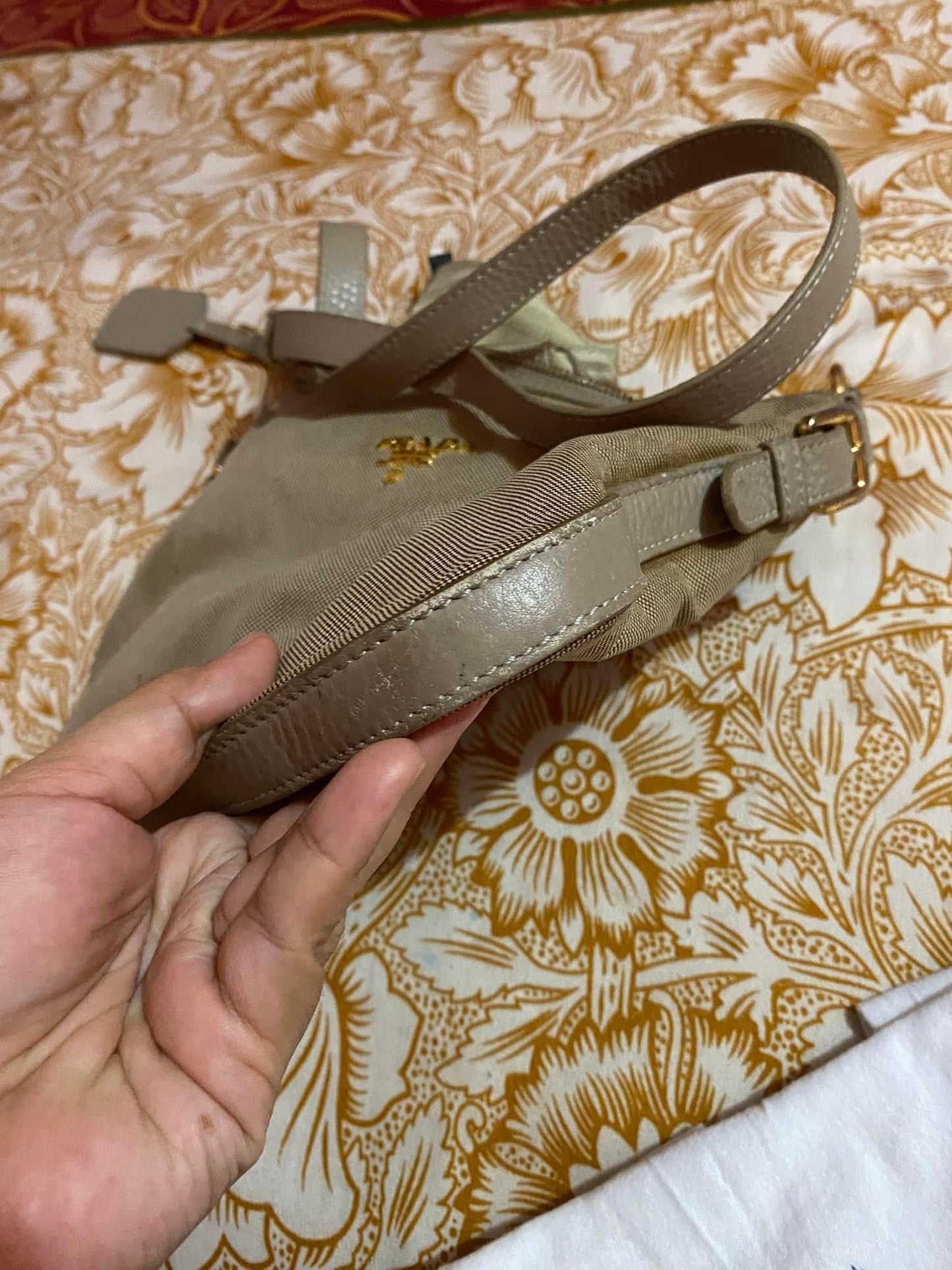 Prada Canvas Jacquard Crossbody