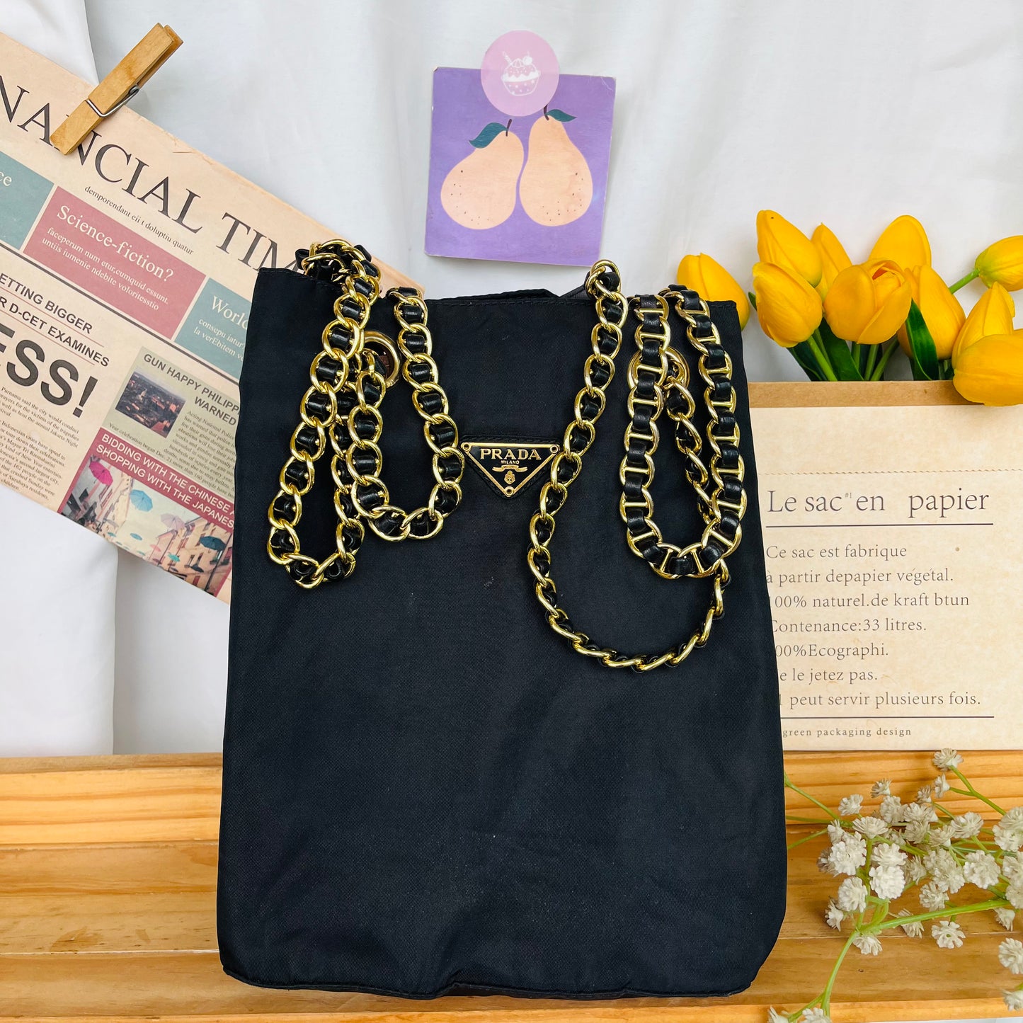 Pr@da Chain Crossbody