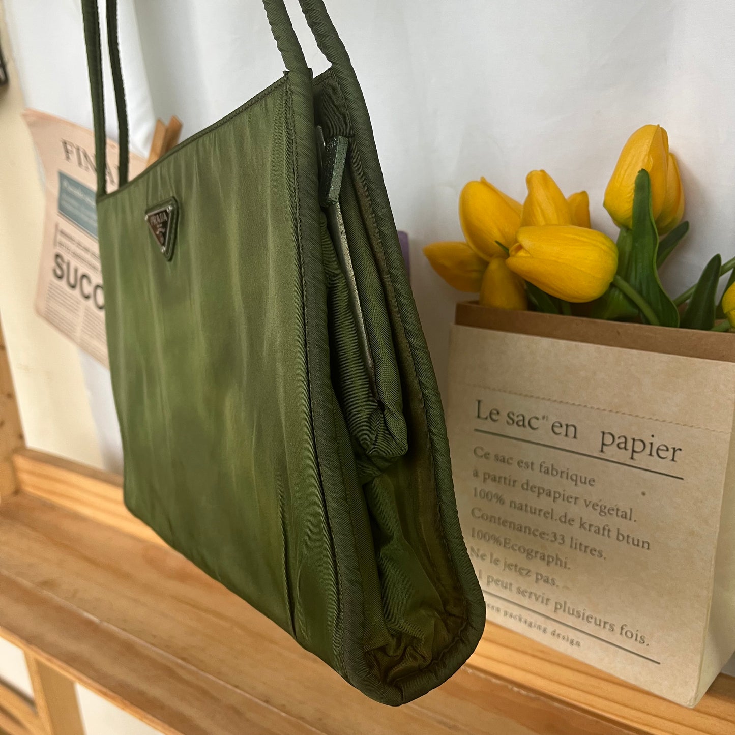Pr@da Baguette Bag