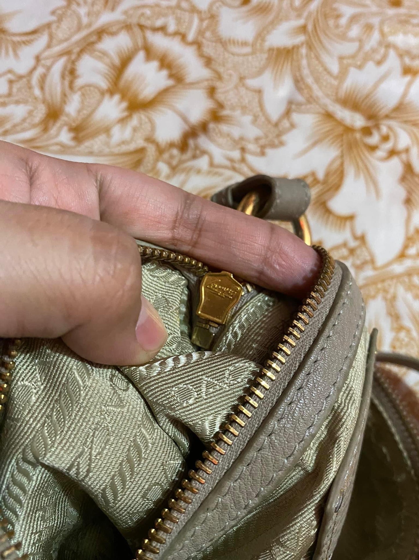 Prada Canvas Jacquard Crossbody