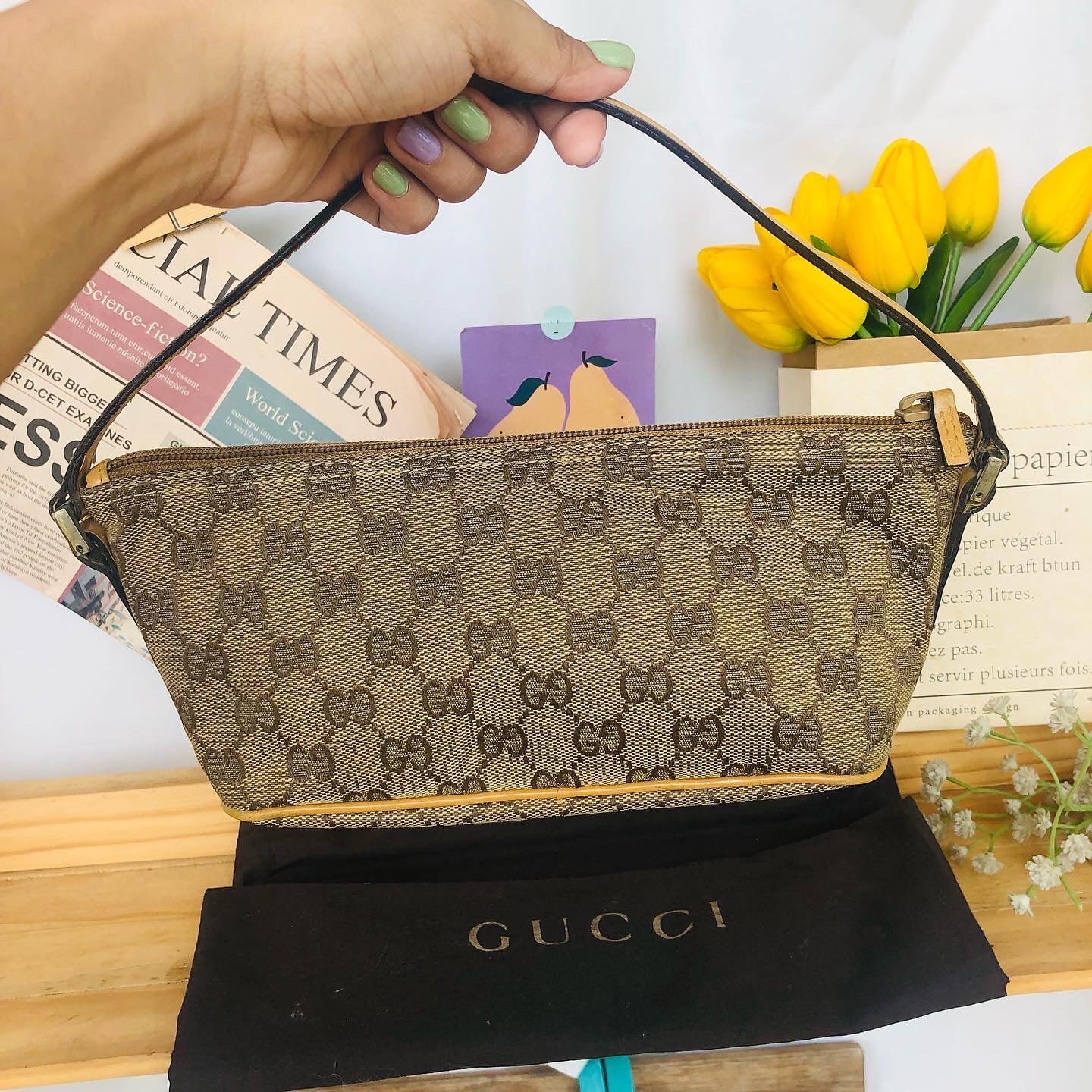 Gucci Canvas Baguette