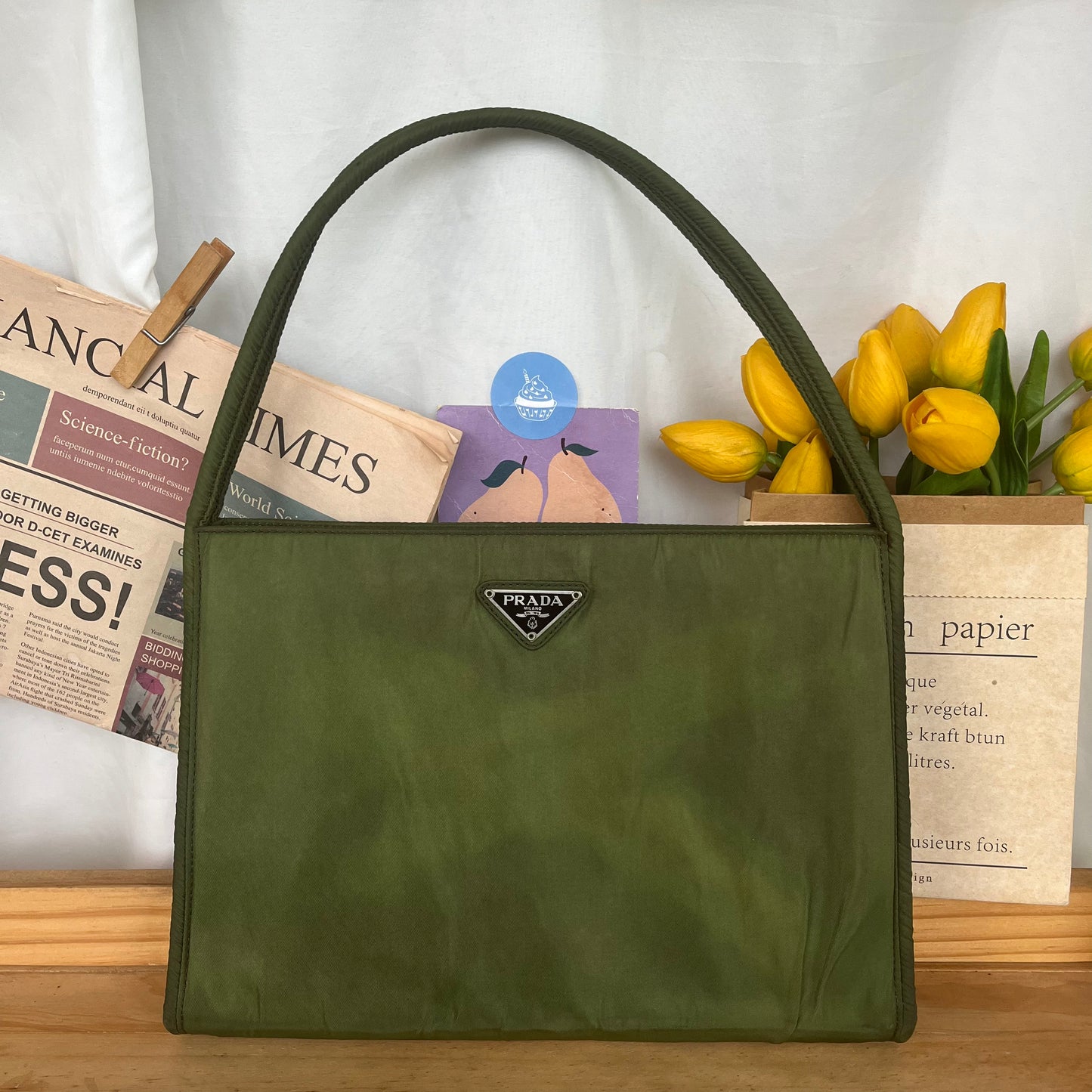 Pr@da Baguette Bag