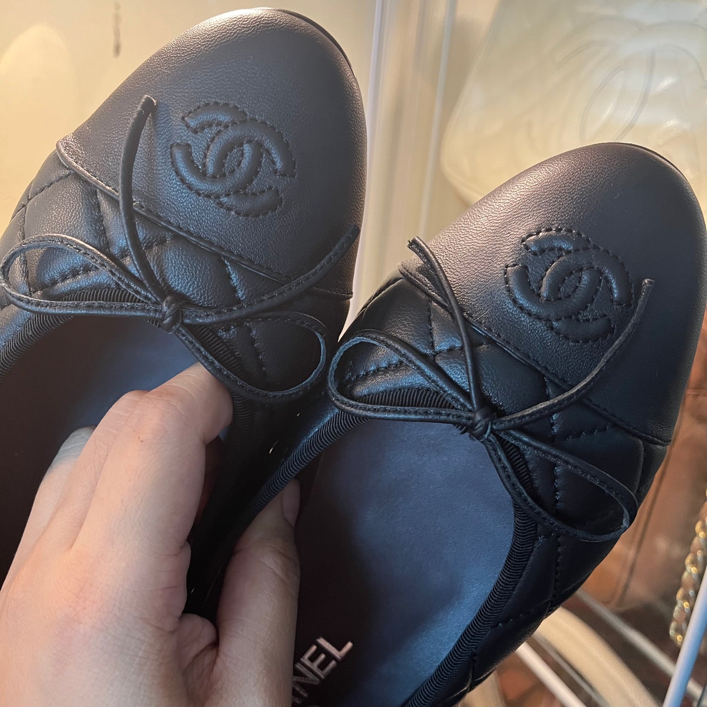 Chanel Quilted Ballet Black