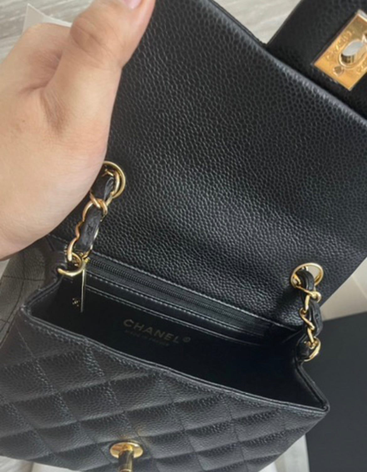 Chanel Mini Flap Caviar GHW