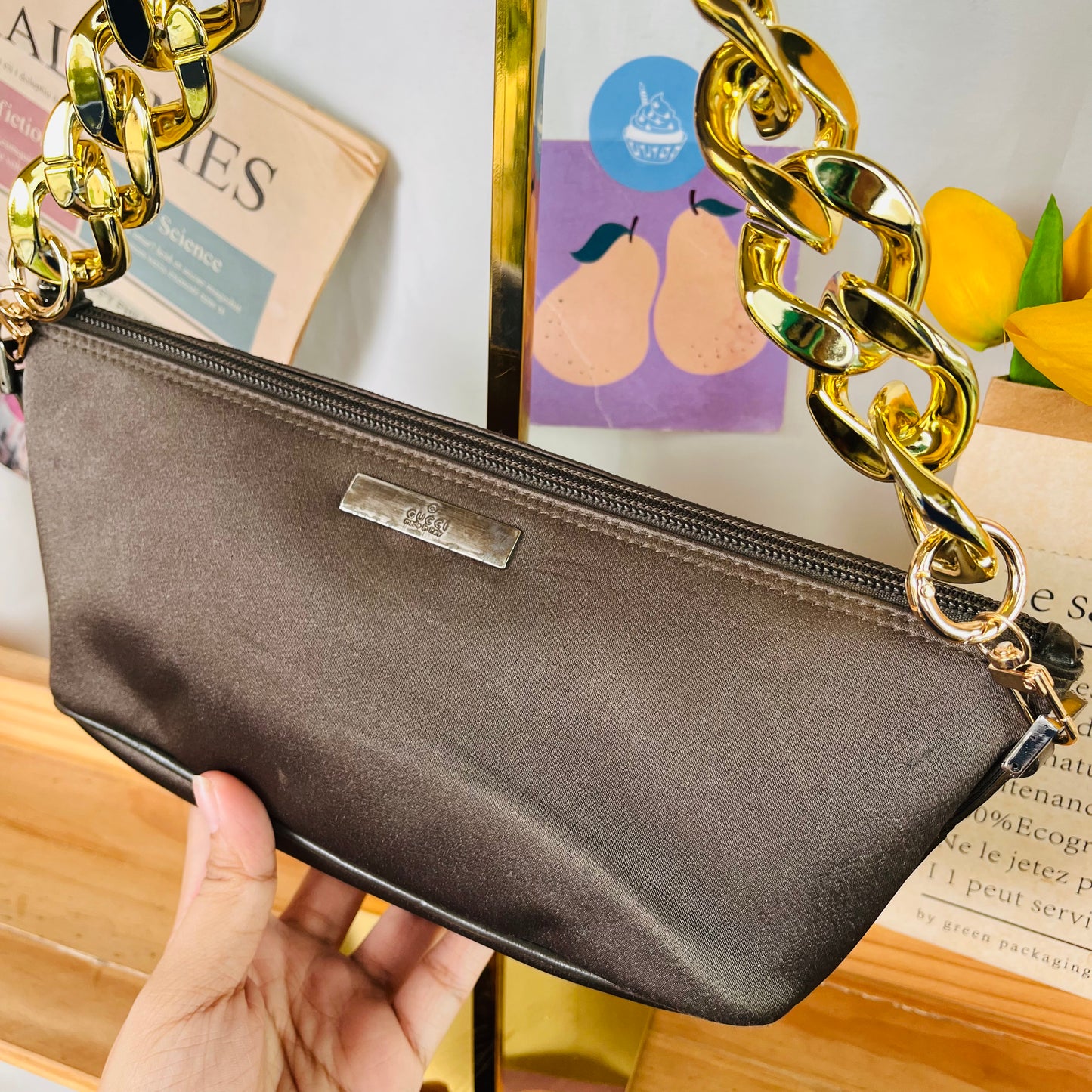 Gucci Olive Green Baguette