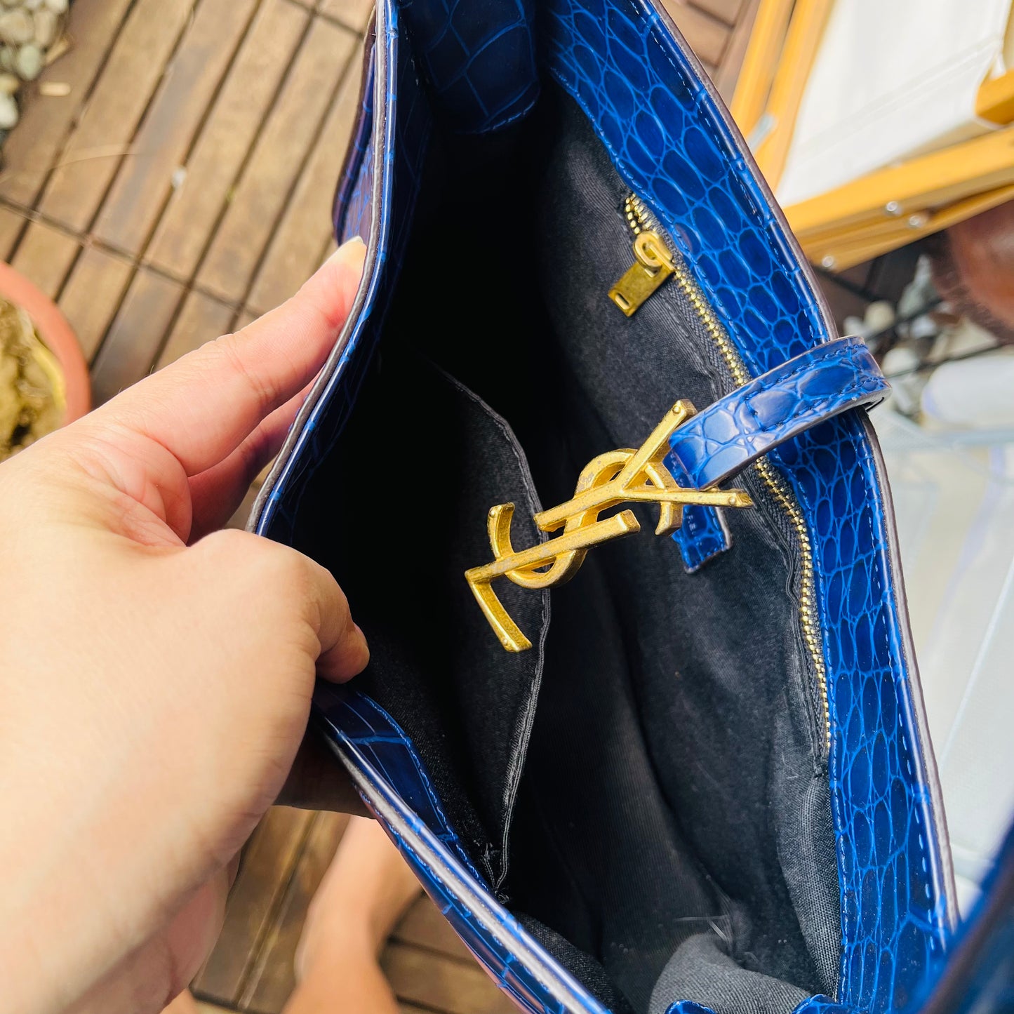 YSL Croc Baguette