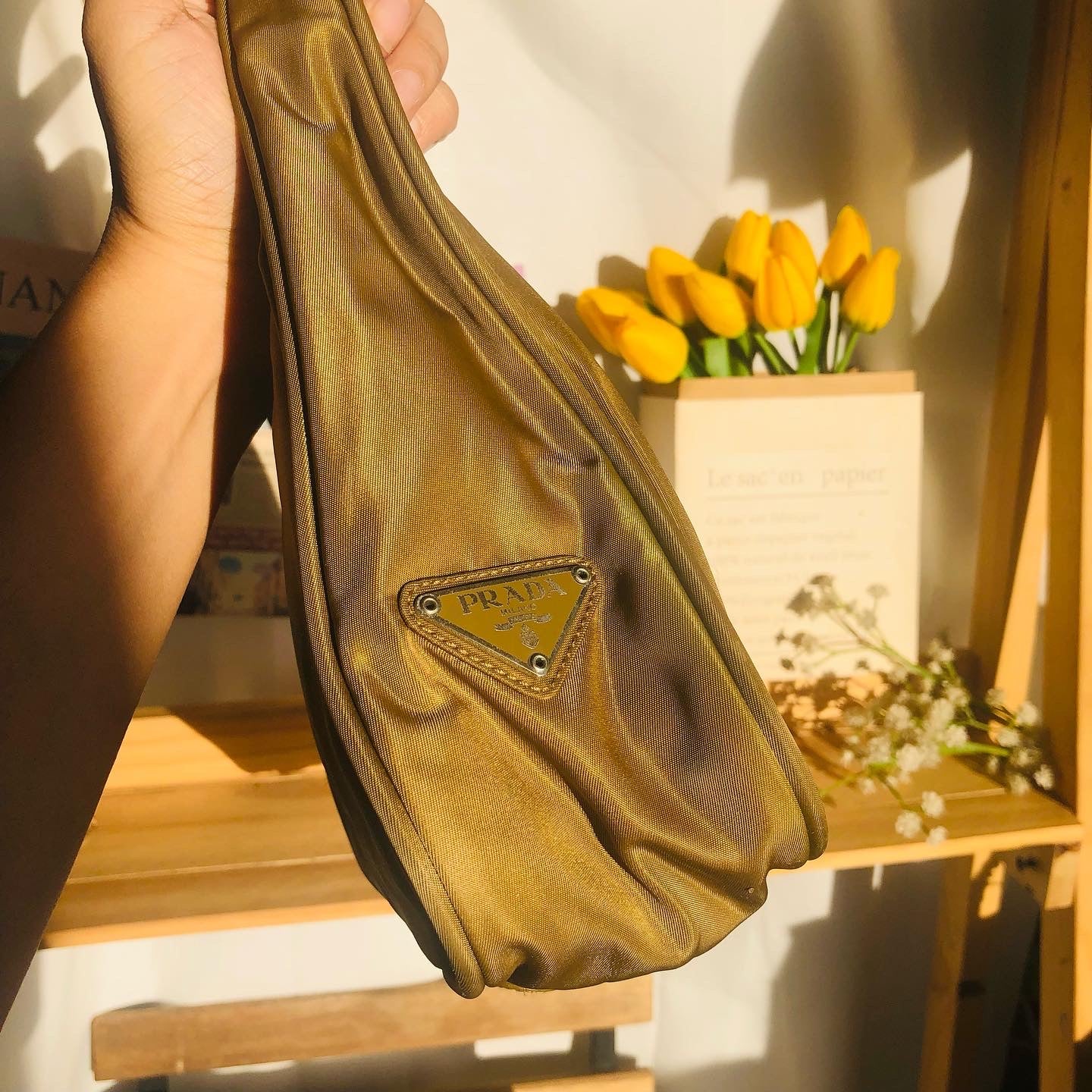 Prada Olive Baguette