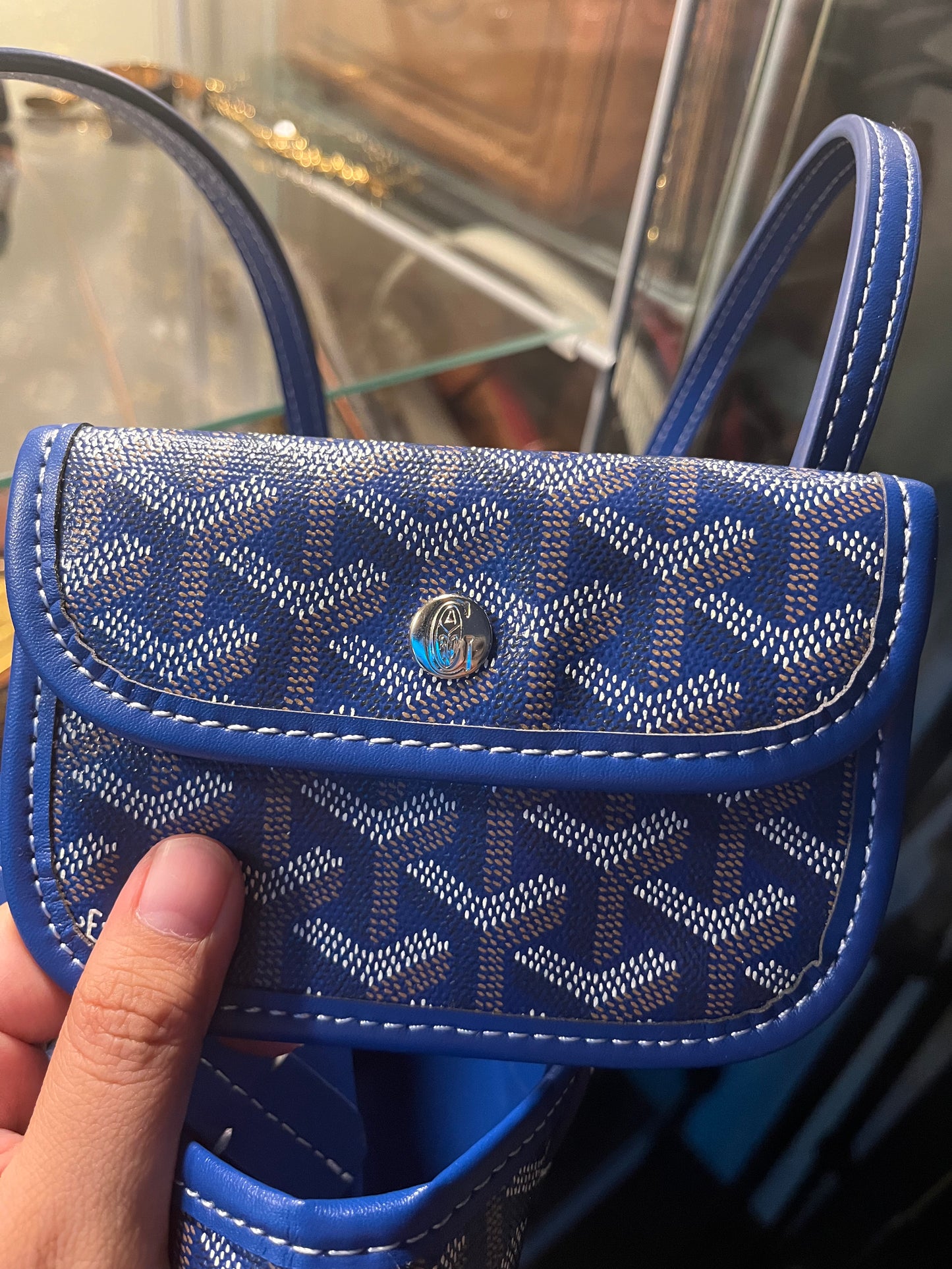 Goyard Anjou Reversible Mini Tote Blue