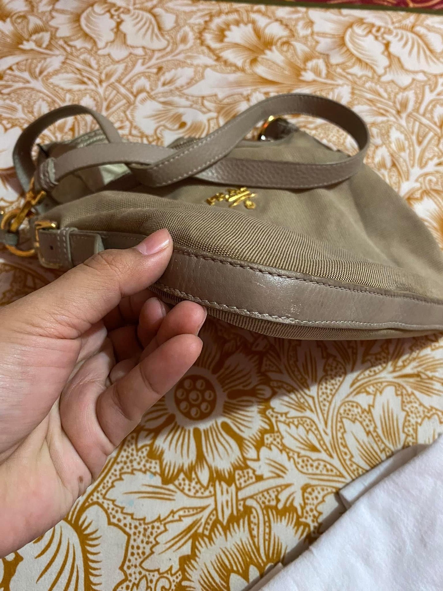 Prada Canvas Jacquard Crossbody