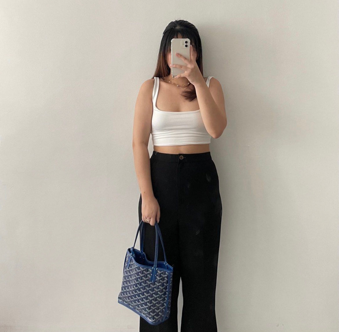 Goyard Anjou Reversible Mini Tote Blue