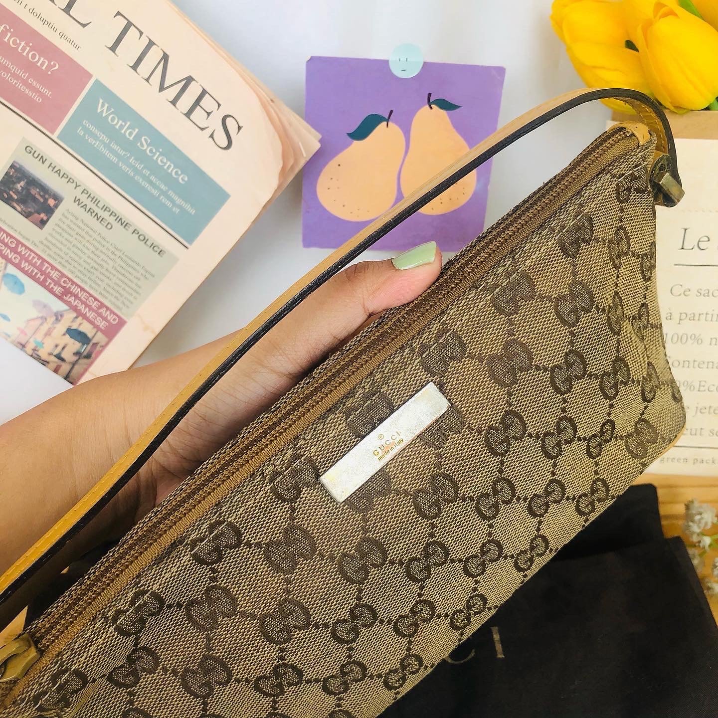 Gucci Canvas Baguette