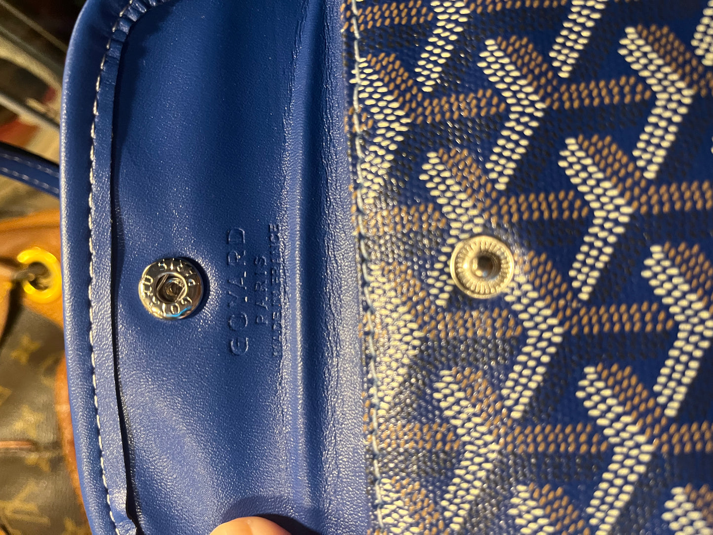 Goyard Anjou Reversible Mini Tote Blue