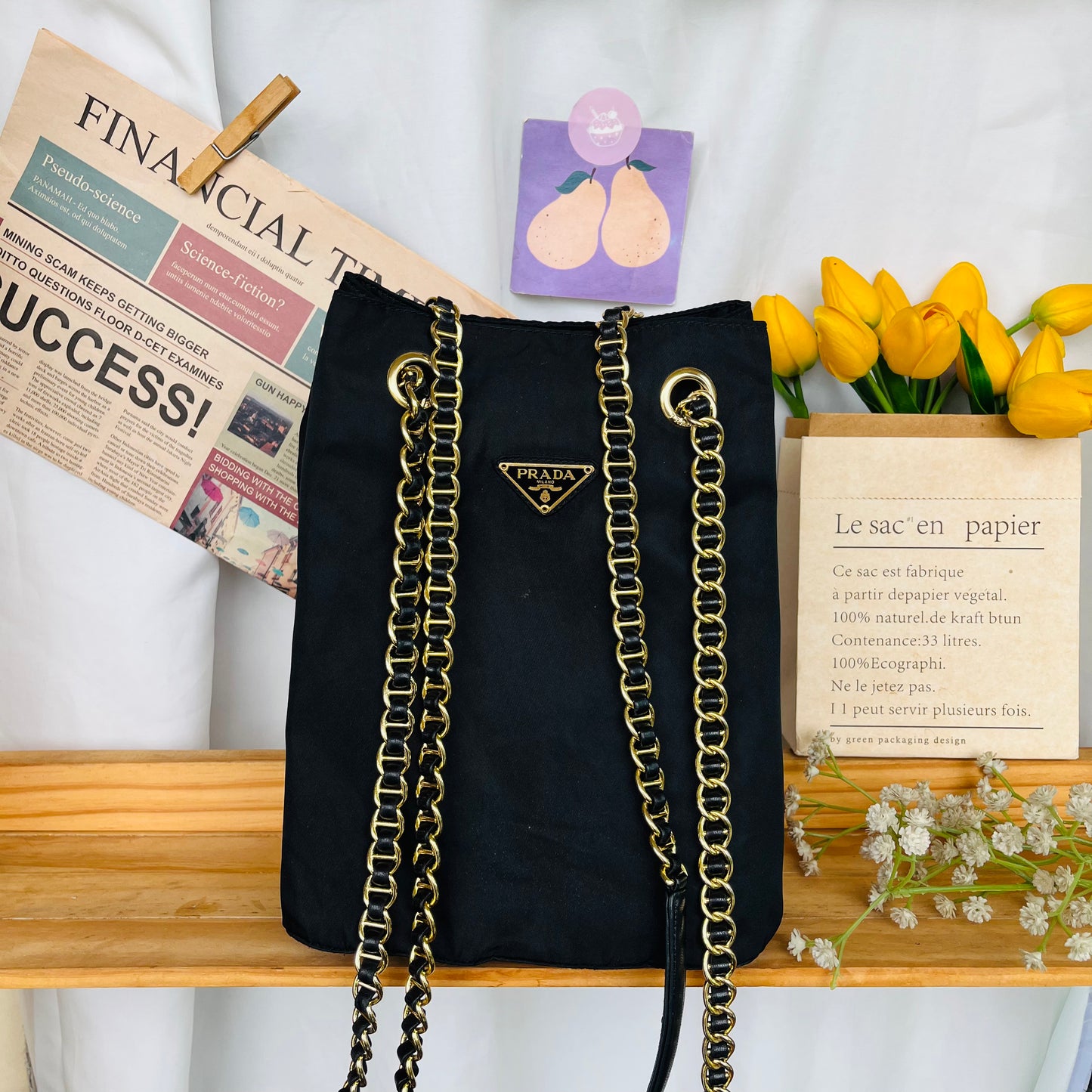 Pr@da Chain Crossbody