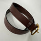 Loewe Buckle Belt (Dark Brown/Maroon)