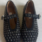 Alaia Black Crystal Flats