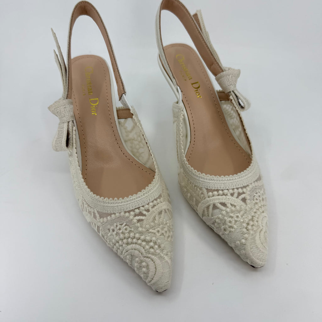 Christian Dior Lace Kitten Heels