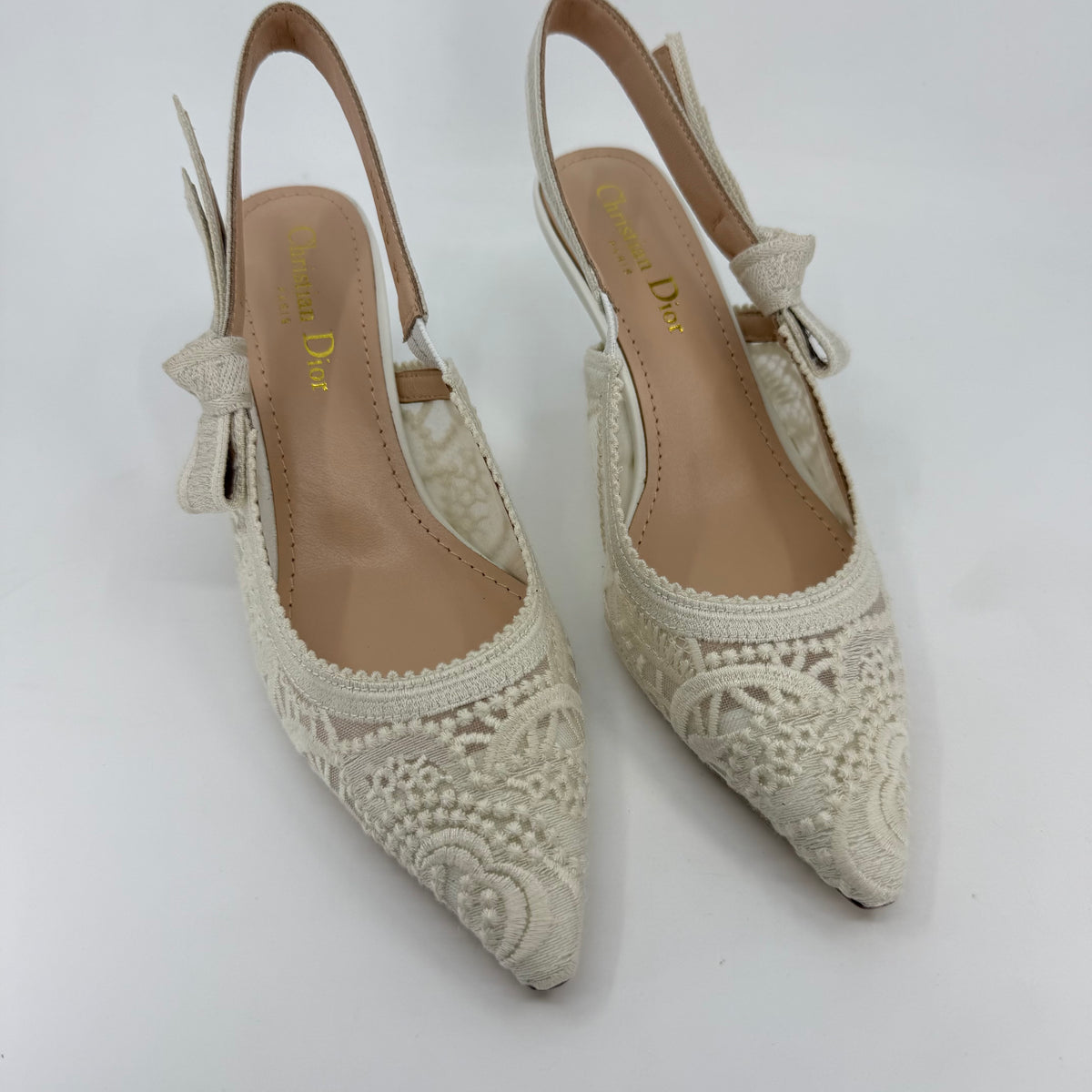 Christian Dior Lace Kitten Heels