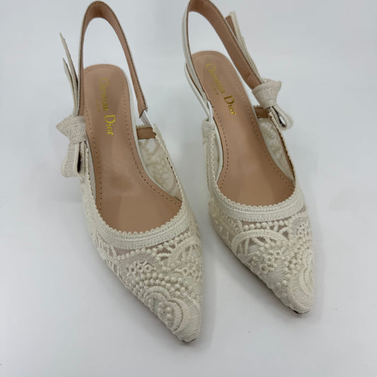 Christian Dior Lace Kitten Heels