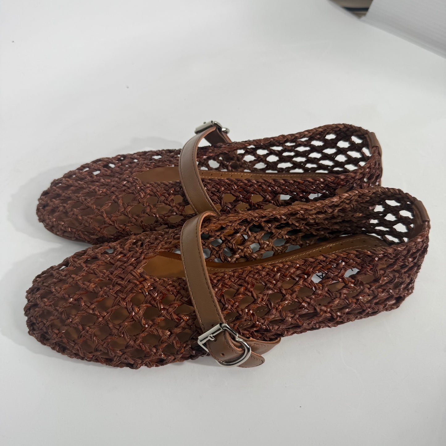 Alaia Net Flats (Brown)