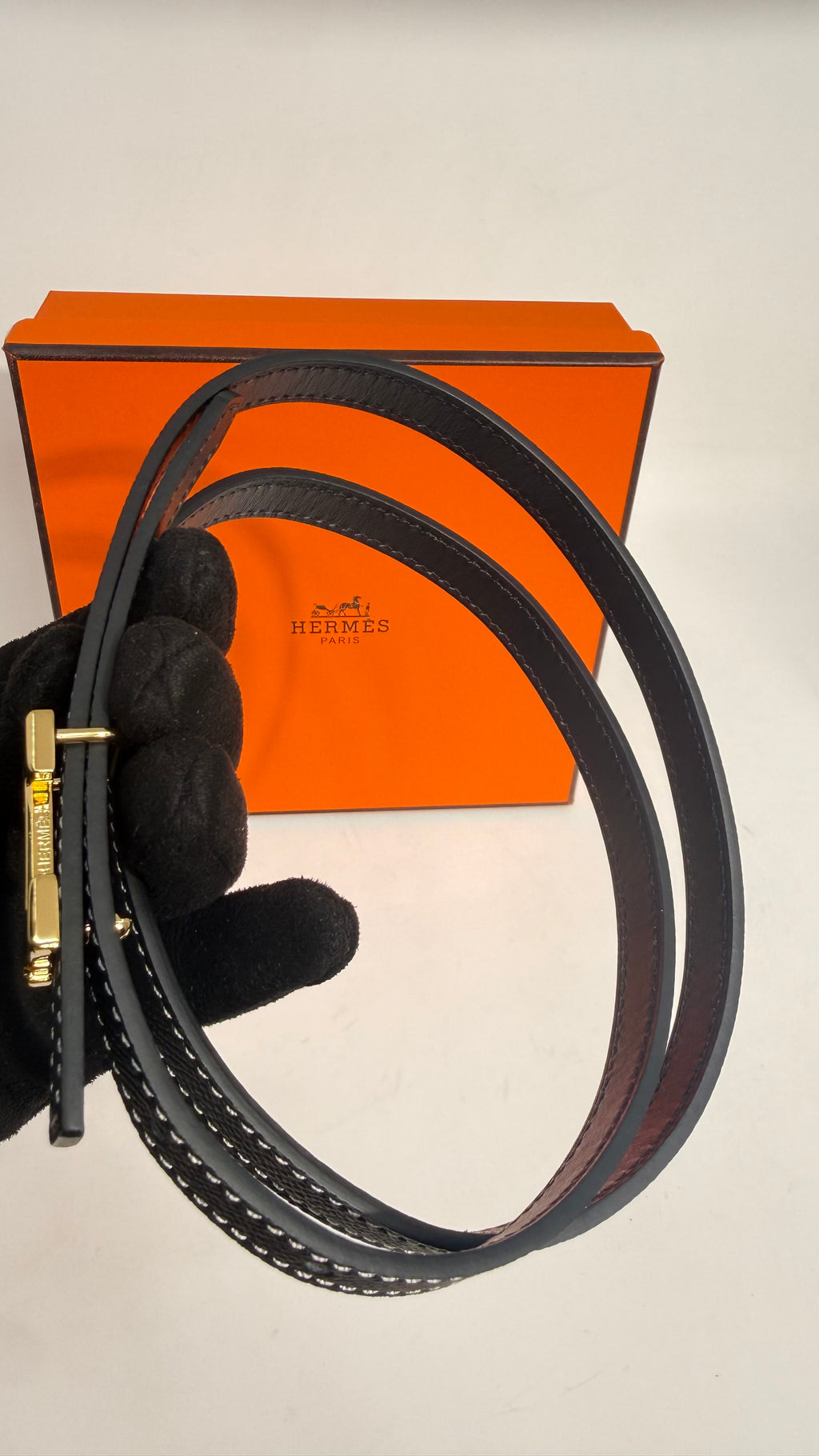 Hermes Constance H Slim Belt