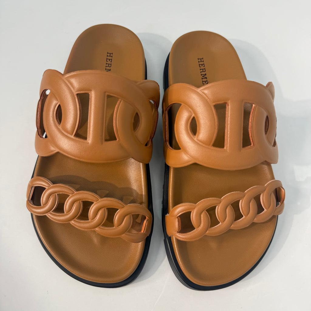 Hermes Extra Sandals Tan