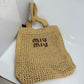 Miu Miu Straw Shoulder Bag