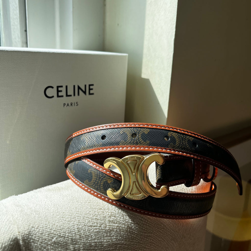 Celine Triomphe Belt Monogram