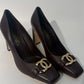 Chanel Square Cap Toe Pumps