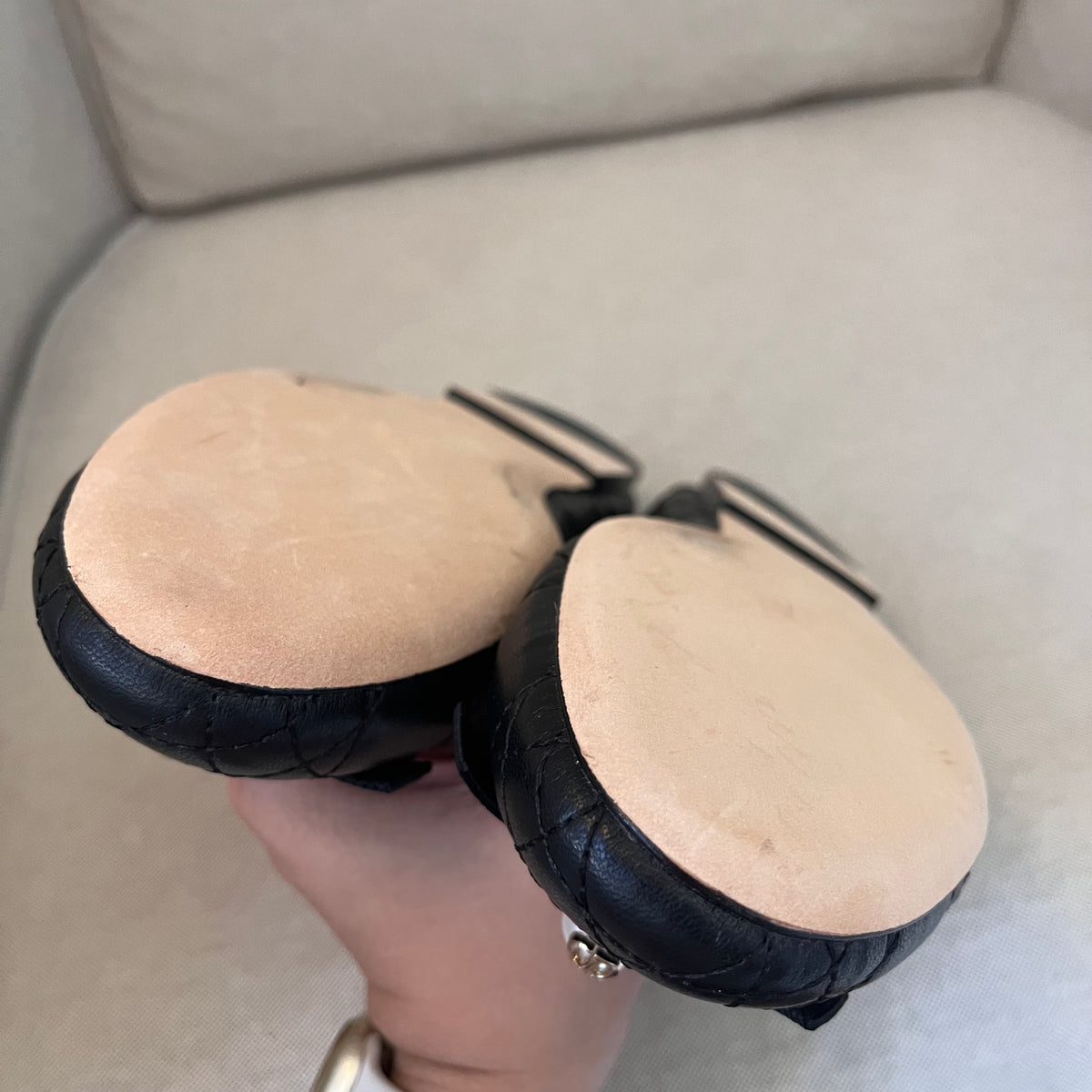 Christian Dior Cannage Ballet Flats (Black)