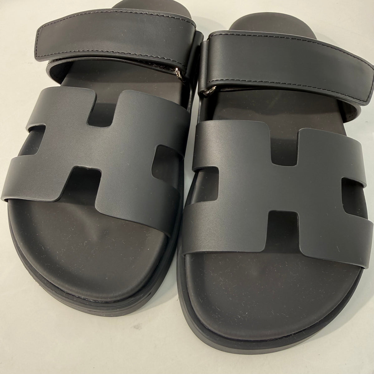 Hermes Chypre Black Sandals
