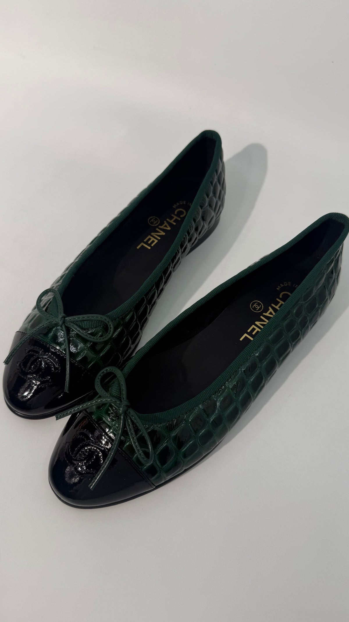 Chanel Croc Ballet Flats
